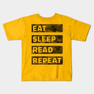 Eat, sleep, read, repeat Kids T-Shirt